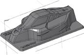 Carrosserie "Vision" non-peinte pré-découpée pour XRAY XB8 2020 Thermique BITTYDESIGN