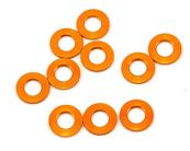Rondelles aluminiums oranges 3x6x0.5mm (10)