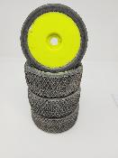 PNEUS DASH GOMME PURPLE MONTÉS SUR JANTES JAUNES (4) - 5% D'USURES 6-MIK