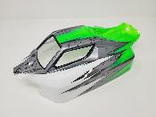 CARROSSERIE VS2 BLANC/GUN METAL/VERT FLUO PEINTE POUR HOBAO VS2