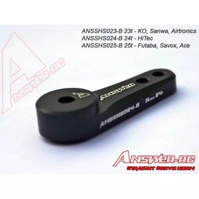 Palonnier simple alu. noir 23T Sanwa/KO/Airtronics ANSWER-RC