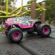 GORGON 4X2 MEGA 550 Brushed Monster Truck RTR avec batterie et chargeur, PURPLE - ARRMA