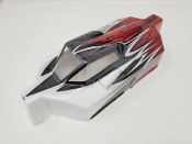CARROSSERIE EB48 2.x BLANC/GUN METAL/ROUGE METAL PEINTE POUR EB48 2.0 - 2.1 TEKNO-RC
