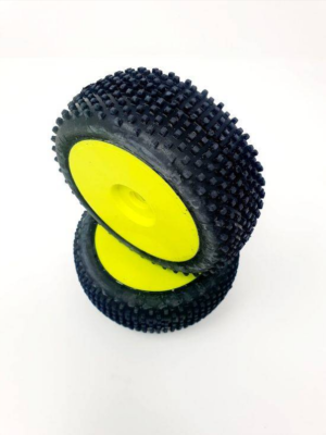 Pneus TT 1/8 PREDATOR montés-collés - choix de couleur de jantes (2) SP RACING
