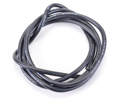 Fil silicone gauge 14 noir super souple (1m) CORE-RC