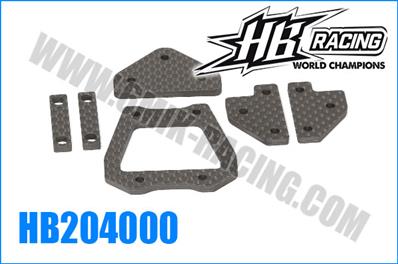 Platine de différentiel centrale et renfort (kit) HB RACING