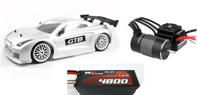 Hyper GTB Electro + Combo Robitronic 150A + Moteur 2000kv + Carte de programmation + Accus 6S 5000 50C WS Line HOBAO RACING