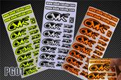 Stickers 6-Mik noir et fluo by RUSTI DESIGN (210x100mm)