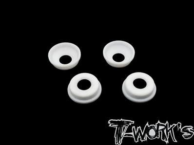 Coupelles de fusées avants téflon pour MBX8/7R/7/RC8/Sworkz (4) T-WORK'S