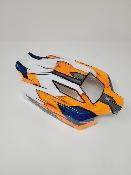 CARROSSERIE VS2 BLEU/ORANGE FLUO/BLANC PEINTE POUR HOBAO VS2
