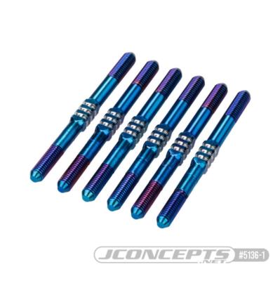 Kit biellettes Titane BLEU 3.5x48mm pour Asso B7 (6) JCONCEPTS