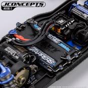 Set de fixation de batterie Alu. Bleu pour Associated RC10 B7 J-CONCEPTS