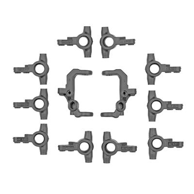 RC10T7 FT V2 Caster And Steering Blocks, Carbon TEAM-ASSOCIATED