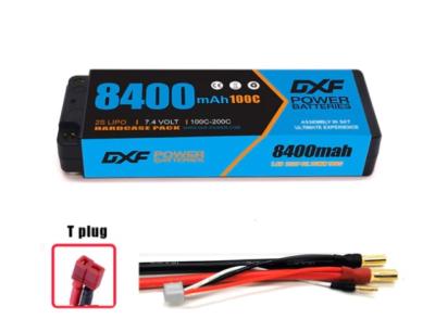 Lipo Batterie 2S 7.6V 8400mAh 100C 5mm avec cordon DEAN