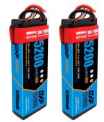 PACK 2x Lipo Batterie 2S 7.4V 5200mAh 50C Blue cordon DEAN DXF-POWER