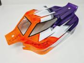 Carrosserie ST4-Falcon peinte Orange/Blanc/Violet pour S35-4 Bhrusless SWORKZ