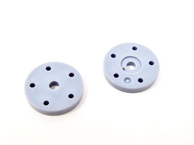 Nouveaux pistons d'amortisseurs plastiques de précision gris (1.4 x 5 trous) (2) SWORKZ