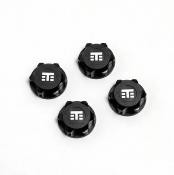 Ecrous de roues fermés NOIR logo "T" (4) TEKNO-RC