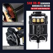 Moteur Brushless 540-V6 Sensored, Allégé 13.5T coloris Noir SURPASS HOBBY
