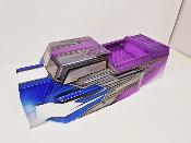 CARROSSERIE ET48 2.0 BLANC/BLEU/GUN METAL/VIOLET PEINTE POUR TEKNO ET48 2.0