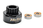 Cloche d'embrayage 16 dents + roulements 5x12x4mm (2) HOBAO RACING