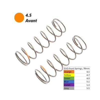 Ressorts 16mm avants EVO 4.5 oranges (2) 8B 4.0 LOSI