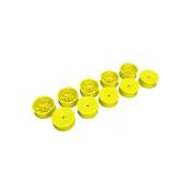 Lot de jantes avant 4x4 hex.12mm jaunes hard (10) X-RAY