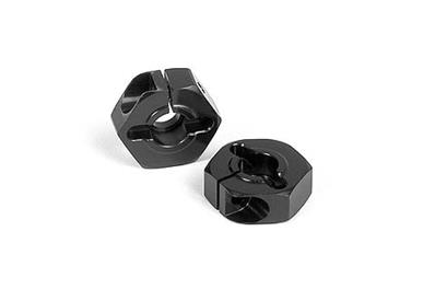 Hexagones de roues aluminiums pincés noirs X-RAY