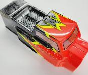 CARROSSERIE ET48 2.x ROUGE/GUN METAL PEINTE POUR ET48 2.0 - 2.2 TEKNO-RC