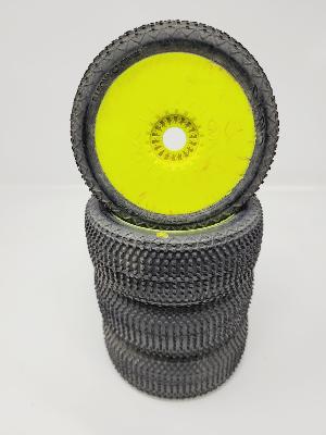 PNEUS RAPID GOMME 0/18 MONTÉS SUR JANTES JAUNES (4) - 20% D'USURES 6-MIK