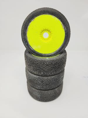 PNEUS MAGMA 2.0 GOMME VERT MONTÉS SUR JANTES JAUNES (4) - 5% D'USURES 6-MIK