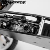 Palonnier de servo de direction 14mm, 25 dents Noir pour RC10 1989 Stealth J-CONCEPTS 