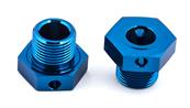 Hexagones de roues aluminiums bleus +1mm RC8B3 TEAM-ASSOCIATED