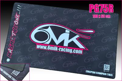 Tapis de stand 100x30 cm Noir & Rose 6-MIK