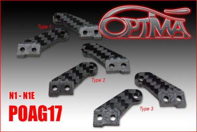 Kit d'Equerres ackerman Carbone pour N1/N1E (3paires) OPTIMA
