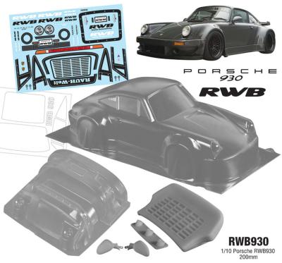 Carrosserie 1/10e Porsche RWB930 (200mm) (non peinte) TEAM-C
