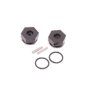 Hexagone de roue alu. 7.5mm (+1.5) noir (2) ST2,LD3 SCHUMACHER RACING