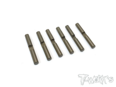 Axes de satellites aluminiums anodisés durs pour Asso/MBX-7/Sworkz (6) T-WORK'S
