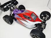 Carrosserie VS2 Blanc/Rouge/Violet métal peinte pour VS2 HOBAO RACING