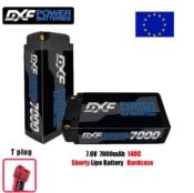 2 X Lipos Batteries 2S 7.6V SHORTY 7000mAh 140C Blue Lightning Series 5mm avec cordon DEAN DXF-POWER