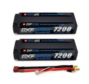 PACK 2x Lipo Batterie 2S 7.6V 7200mAh 140C 5mm avec cordon DEAN