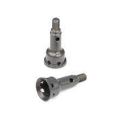 Aluminium stub axles (front, 7075, hard anodized, 2pcs) TEKNO-RC