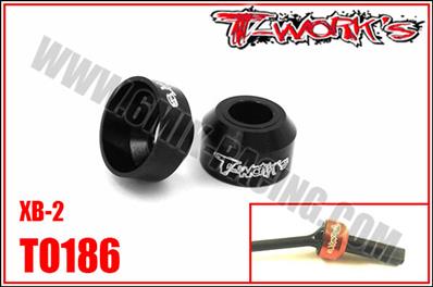 Capuchons de CVD alu black (2) T-WORK'S