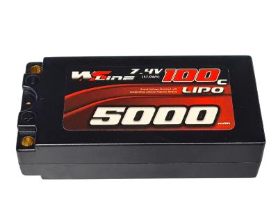 Accu Lipo shorty 5000 100c 2S 7.4v (prise PK 5mm) 2S2P WS-LINE