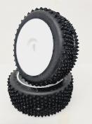 SP RACING - Pneus TT 1/8 DOUBLE PIN "SPORT SERIES" sur jantes blanches (2)