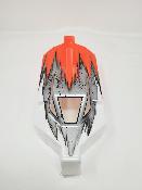 CARROSSERIE EB48 2.x BLANC/SILVER/ROUGE FLUO PEINTE POUR EB48 2.0 - 2.1 TEKNO-RC