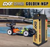 Lipo Batterie 2S 7.6V SHORTY 7000mAh 140C Gold-NGP 5mm avec cordon DEAN