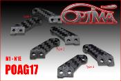 Kit d'Equerres ackerman Carbone pour N1/N1E (3paires) OPTIMA