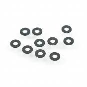 Rondelles M2,6x6,0x0,5 mm (noires, 10 pièces) TEKNO RC